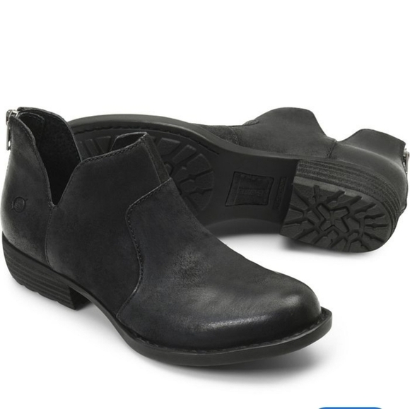 Born Black Ankle Boots - Picture 1 of 14